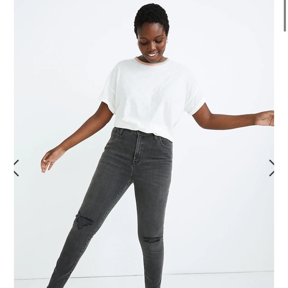 NWT Madewell curvy high-rise skinny jeans in Black Sea